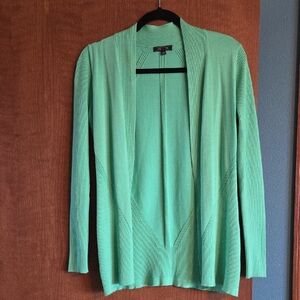 Elegant Mint Green Open Front Cardigan